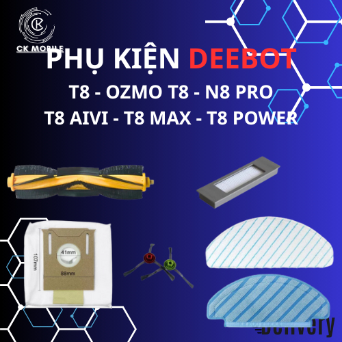 Phụ kiện Robot hút bụi T8 Aivi Max Power, T9 Max Power, N8 Pro, N10 _ Phụ kiện thay thế