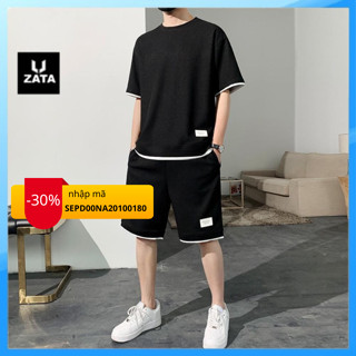 Bộ thể thao nam mùa hè chất cotton xốp thái, đồ bộ nam form dáng trẻ trung - ZATAVN