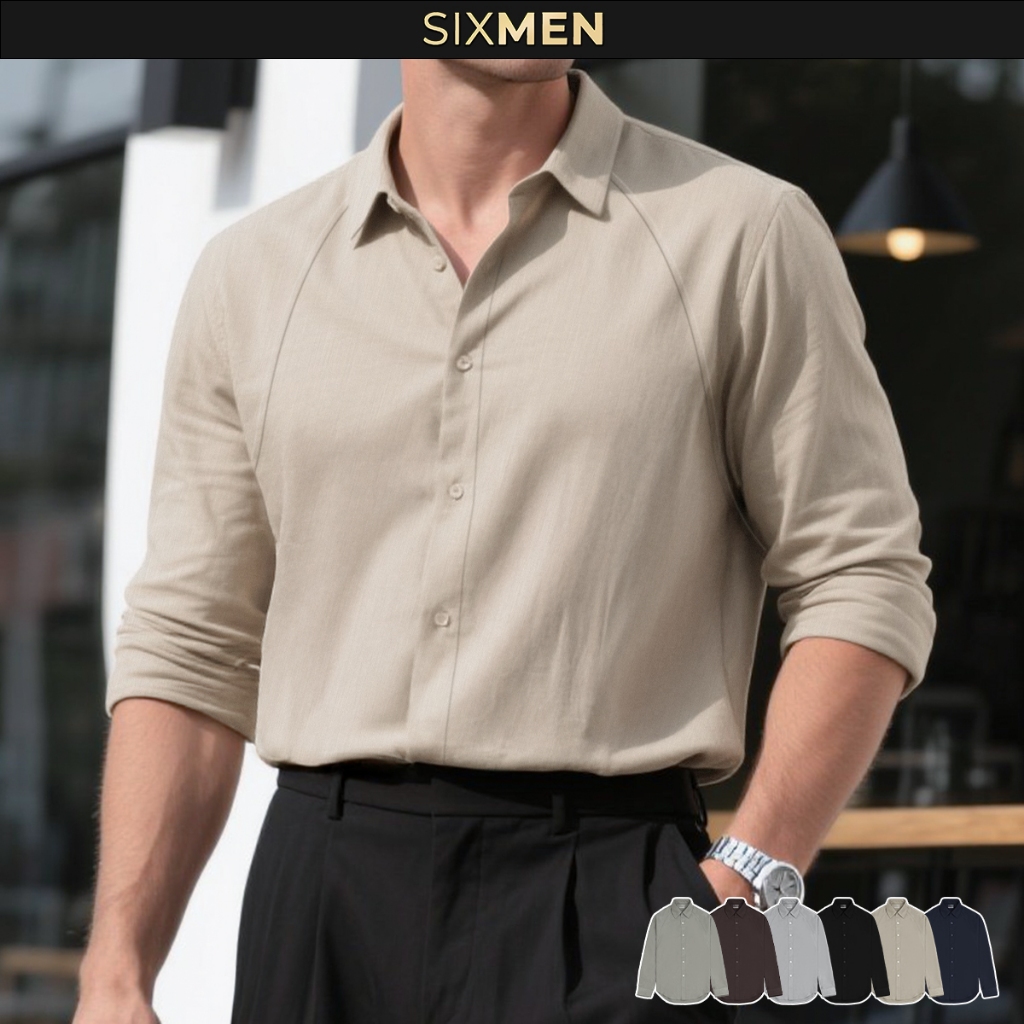 Áo SƠ MI NHUNG SIXMEN Cao Cấp - Vải nhung cao cấp, thoáng mát, mềm mịn