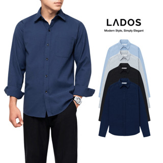 Áo sơ mi nam dài tay có túi LADOS - 8024 chất OXFORD mịn mát form chuẩn dễ mặc