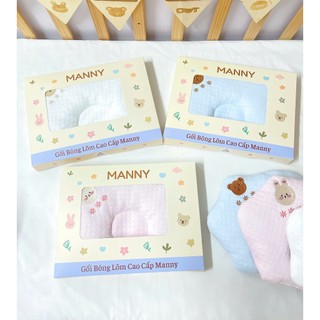  Gối Lõm Định Hình Đầu Giảm Méo Bẹp Đầu Cho Bé Vải Cotton Chính Hãng Manny Hình Hoa Màu Pastel Êm Ái Và Thấm Mồ Hôi 