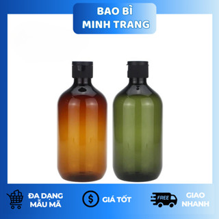  Chai Nhựa PET Cổ Cao 300ml – 500ml | Nắp Bậc Nắp Nhôm Nắp Vặn Đựng Dầu Gội Sữa Tắm 