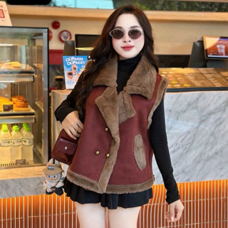 Áo Gile Lót Lông QC Phối Màu Phong Cách Sành Điệu Dành Cho Nữ