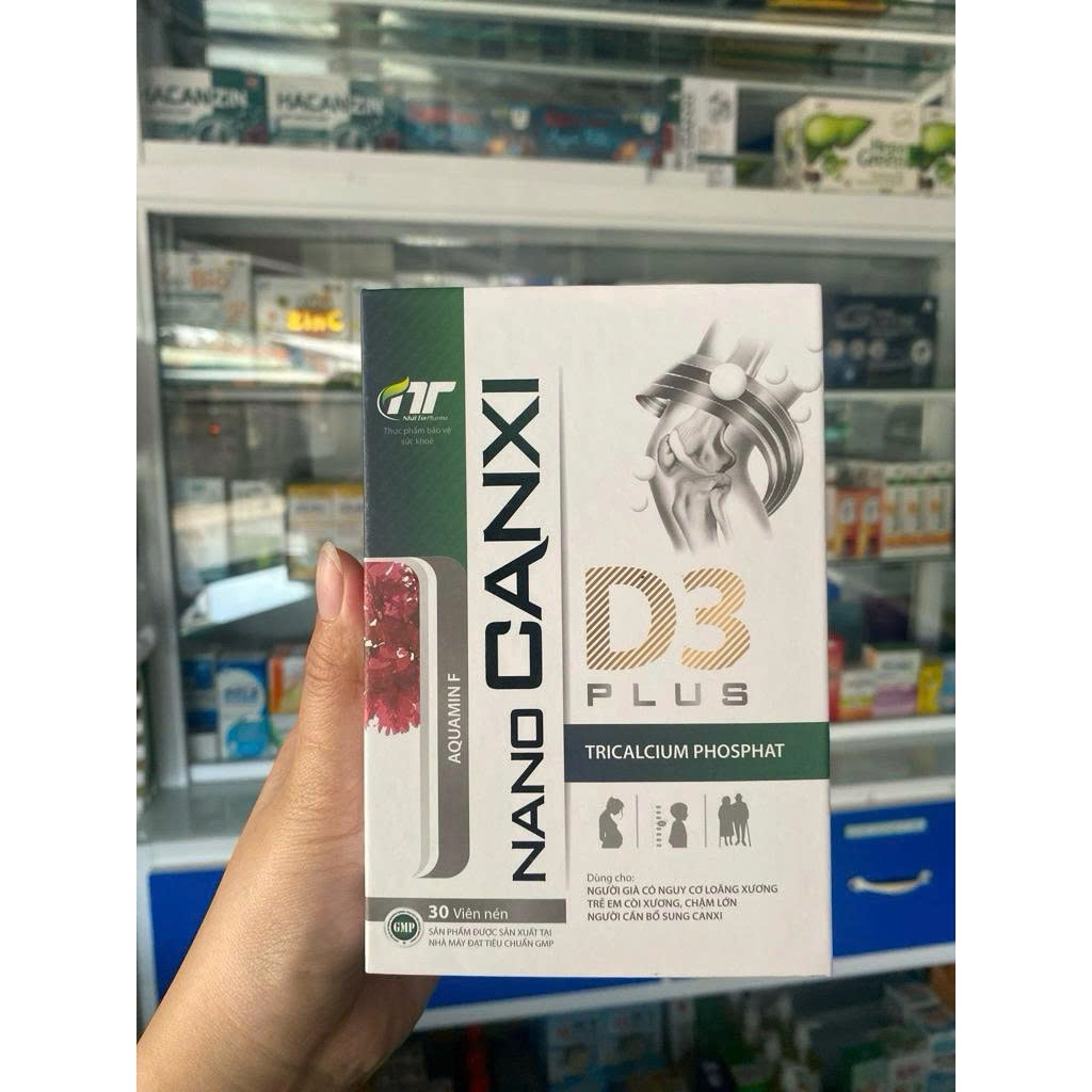 Viên uống bổ sung calci cho cơ thể Nano Calci D3 Plus hộp 30 viên