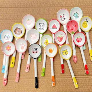 [Ngẫu Nhiên] Muỗng Sứ Hoạt Hình Dễ Thương, Muỗng Súp Muỗng Ăn Cho Bé