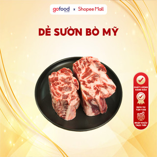 [Hỏa Tốc HN] Dẻ Sườn Bò Mỹ Black Angus (Cao Cấp) Cắt Khúc 500gr/Khay Chế Món Nướng, Kho, Sốt Vang,.. - Gofood