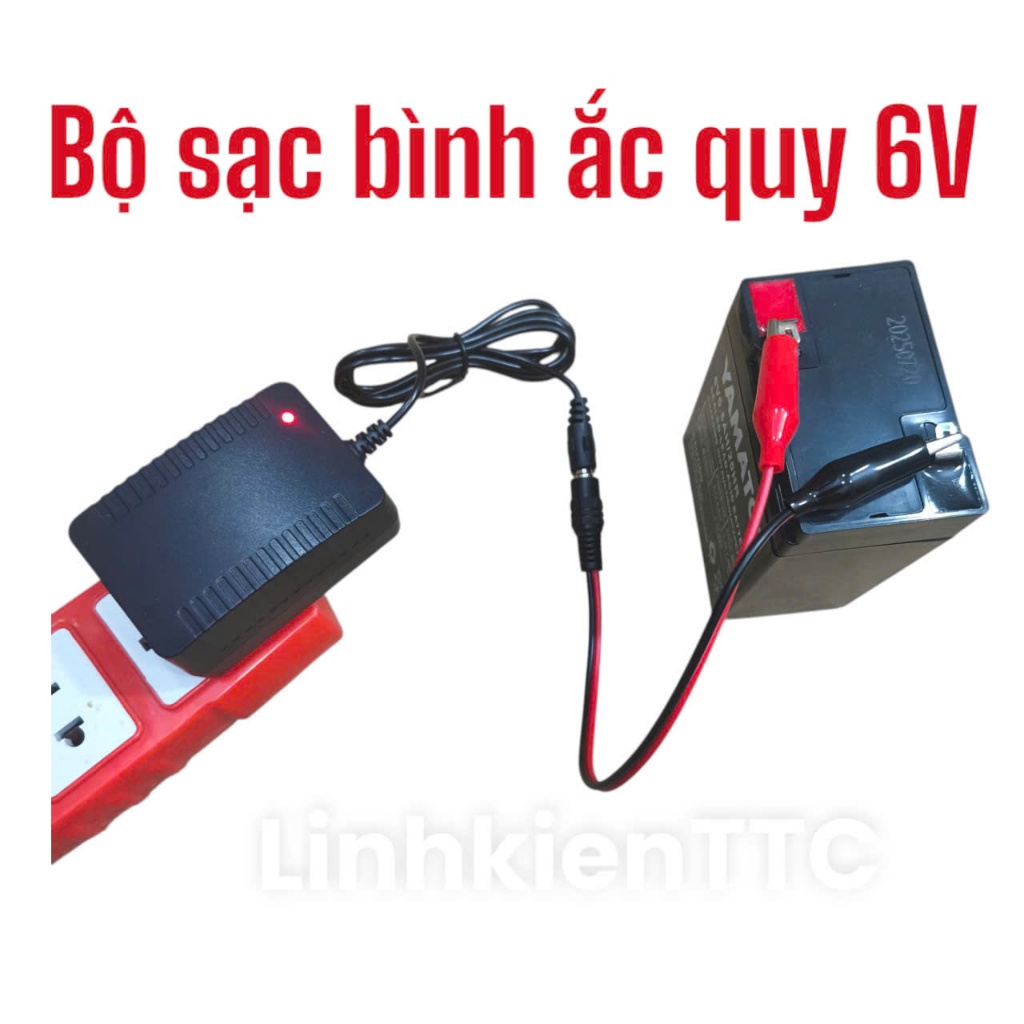 Sạc bình xe điện trẻ em 6V4AH, 6V5AH hàng loại tốt, sạc có đèn báo, tự ngắt khi sạc đầy