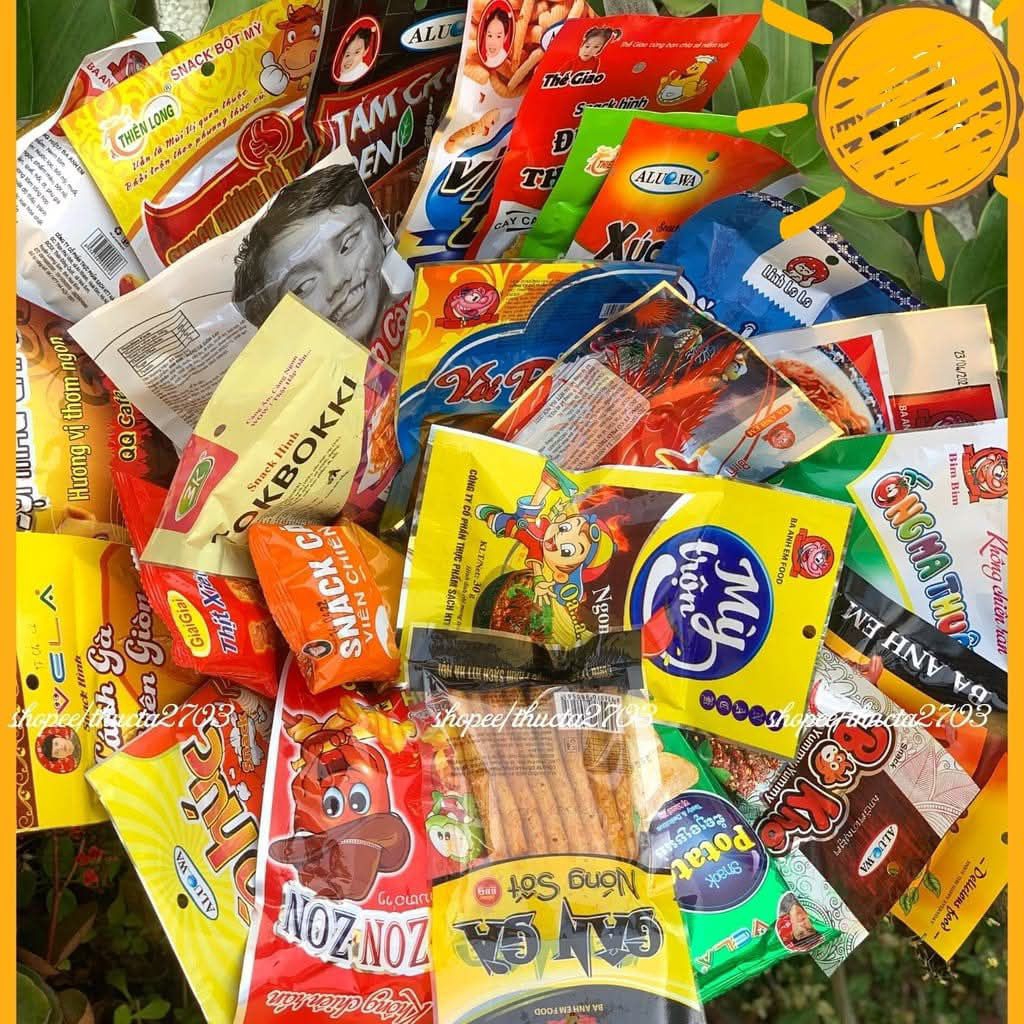 COMBO Đồ ăn vặt CAY SIÊU HOT đồ 1k TIỆM CỔNG TRƯỜNG 20 GÓI