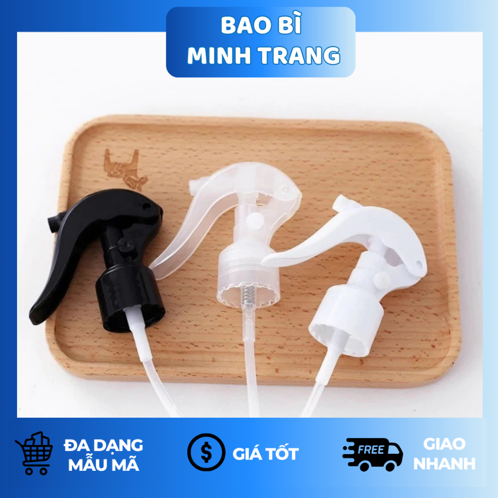 Combo 2 Vòi Xịt Phun Sương Cho Chai Nhựa PET | Cò Bóp Xịt Tưới Cây, Mỹ Phẩm, Khử Khuẩn