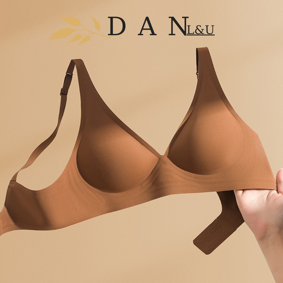 Áo Ngực Nữ Đúc Su Trơn Hai Dây Mút Mỏng Không Gọng Hai Móc Cài Sau DAN L&U 5509