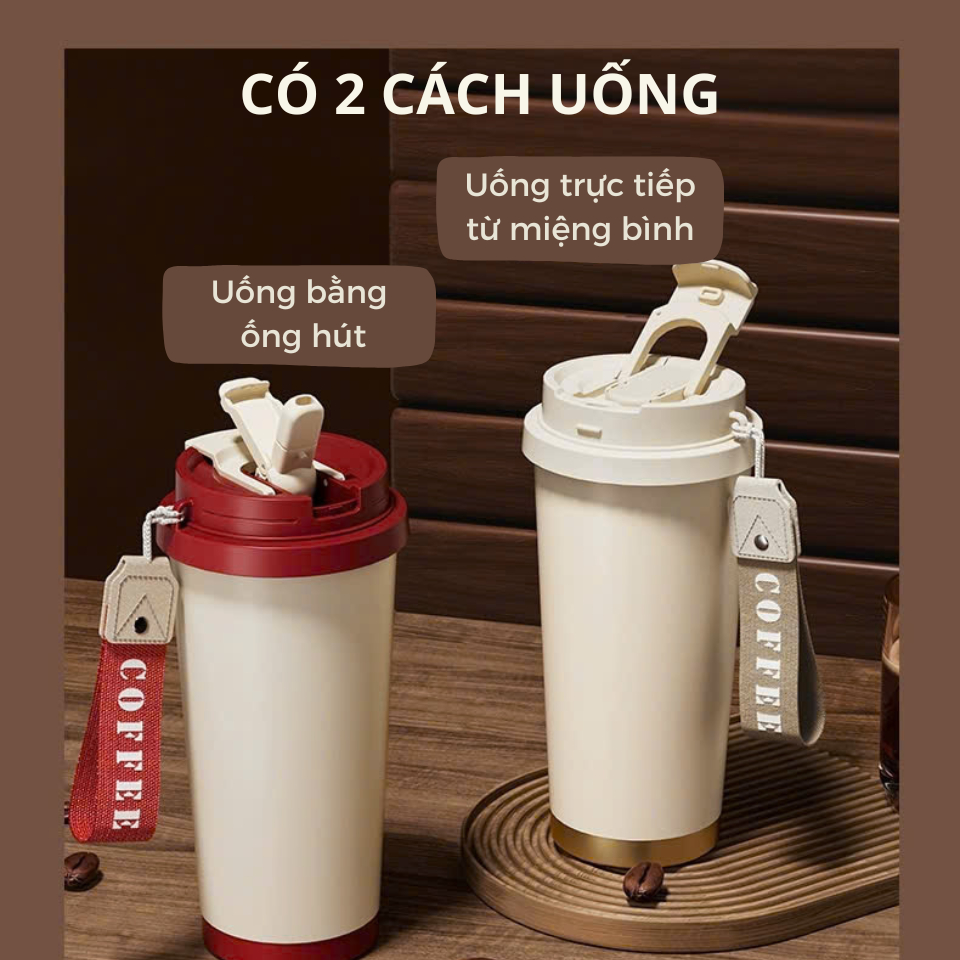 Bình giữ nhiệt có ống hút, cốc giữ nhiệt inox 316 cao cấp giữ nhiệt nóng lạnh 6-12H, dung tích 500ml mang đi học, đi làm | BigBuy360 - bigbuy360.vn