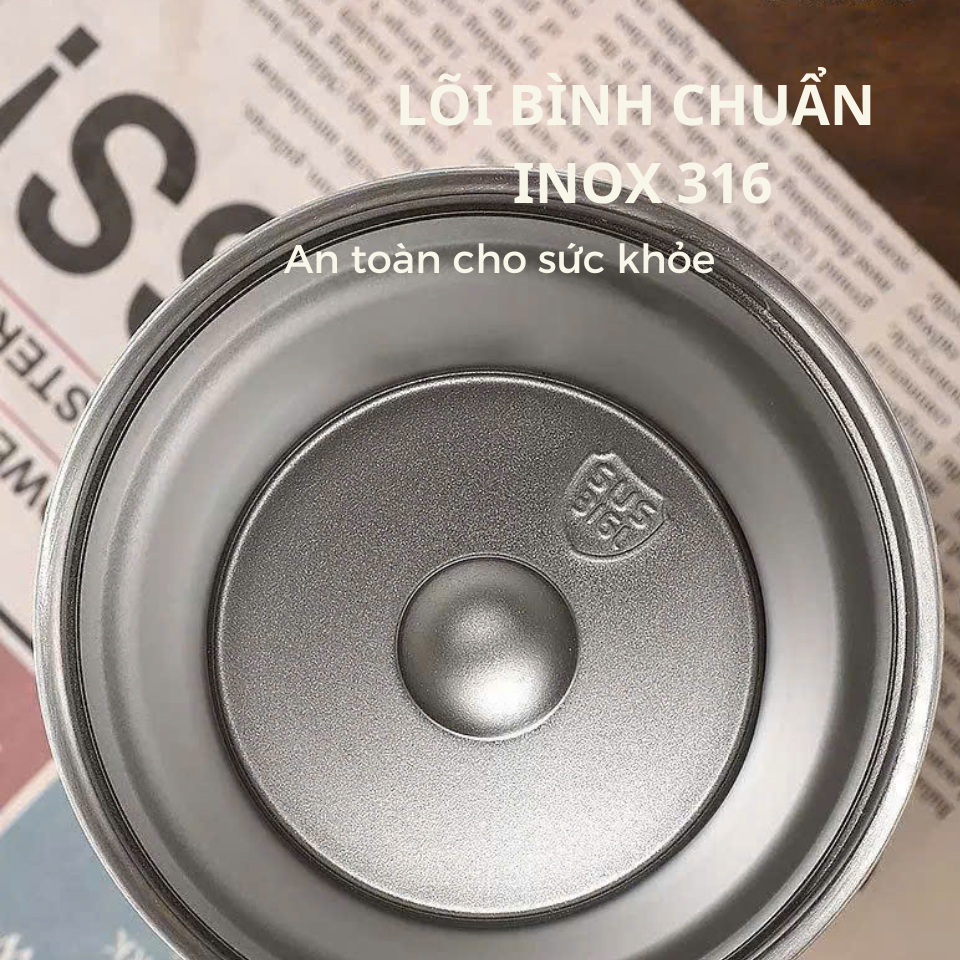 Bình giữ nhiệt có ống hút, cốc giữ nhiệt inox 316 cao cấp giữ nhiệt nóng lạnh 6-12H, dung tích 500ml mang đi học, đi làm | BigBuy360 - bigbuy360.vn