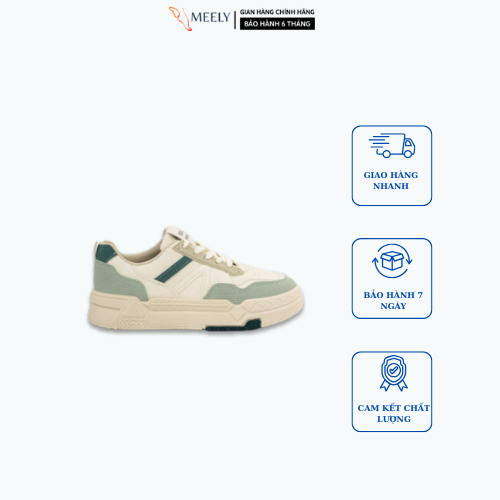 Giày Thể Thao Nữ MEELY Đế Bằng Cá Tính Năng Động - A11