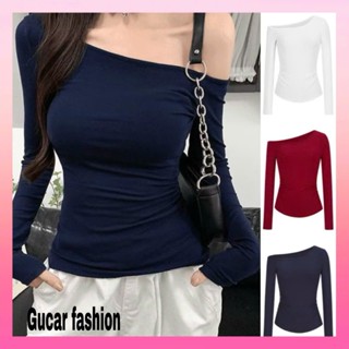 Áo Lệch vai Kiểu Dài Tay ôm body siêu Quyến Rũ vải thun siêu mịn cho nữ - Gucar fashion