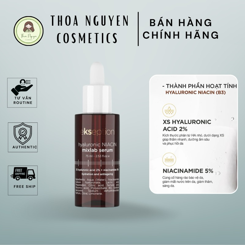 SERUM GIẢM MỤN, THÂM, SÁNG DA EKSEPTION HYALURONIC NIACIN