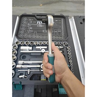 ĐỒ NGHỀ TOTAL Bộ 44 cái socket (1/4+1/2 inch) & cần 2 chiều THT421441 < HÀNG CHÍNH HÃNG >
