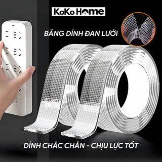  Băng Dính Dán Tường Trong Suốt Siêu Dính Băng Dính 2 Mặt Nhiều Kích Thước Dính Mọi Bề Mặt Tiện Lợi 