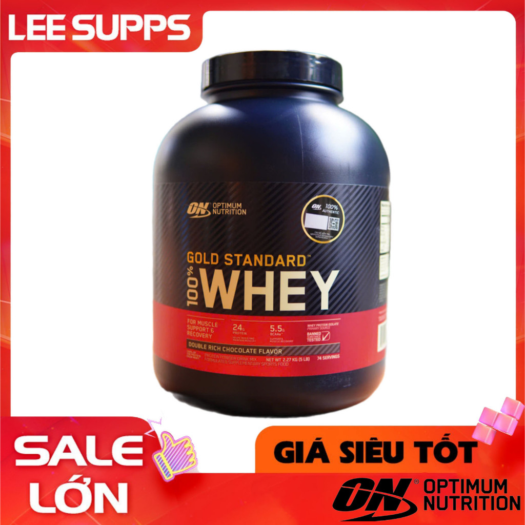 Optimum Nutrition Gold Standard Whey 100% 5lbs – Whey Protein Tăng Cơ Hương Dâu