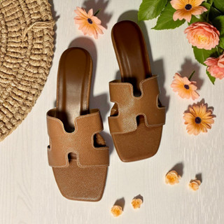 Dép cao gót nữ 3 phân chữ H siêu sang tôn dáng, guốc nữ đế vuông