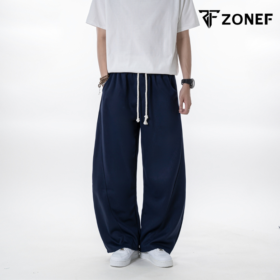 Quần Nỉ Ống Cong Phối Dây Thừng Bản Nhỏ ZONEF STUDIO Nỉ Ép Hàn, Quần Thu Đông Nam Nữ Unisex Phong Cách Streetwear NOC. | BigBuy360 - bigbuy360.vn