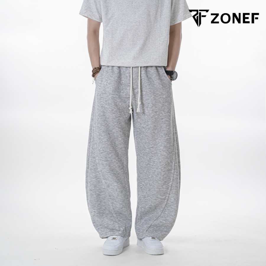 Quần Nỉ Ống Cong Phối Dây Thừng Bản Nhỏ ZONEF STUDIO Nỉ Ép Hàn, Quần Thu Đông Nam Nữ Unisex Phong Cách Streetwear NOC. | BigBuy360 - bigbuy360.vn