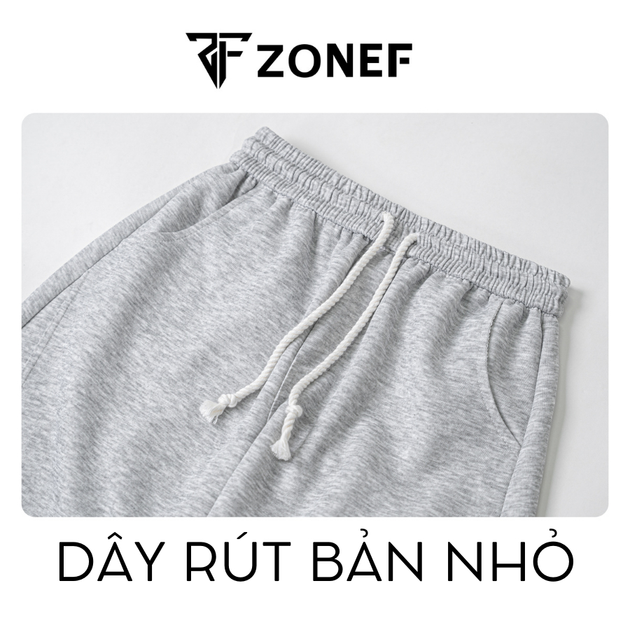 Quần Nỉ Ống Cong Phối Dây Thừng Bản Nhỏ ZONEF STUDIO Nỉ Ép Hàn, Quần Thu Đông Nam Nữ Unisex Phong Cách Streetwear NOC. | BigBuy360 - bigbuy360.vn