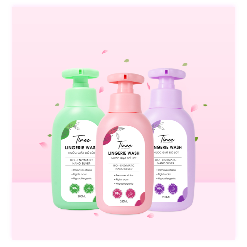 Nước Giặt Đồ Lót Sinh Học Tinee Nano Bạc Kháng Khuẩn, Kháng Nấm 280ml