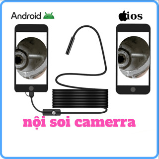 (Nội soi camera) dây camera dài chiếu soi lấy đồ vật góc khó kết nối với điện thoại bản 7mm 8mm