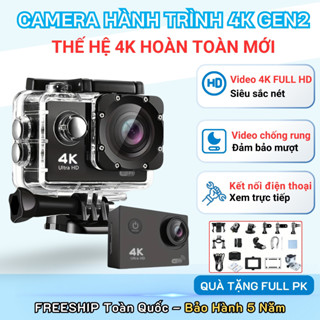 Máy quay phim mini 4k GEN 2, Camera hành trình cầm tay 4K gắn mũ, ô tô, xe máy kiêm Máy ảnh mini