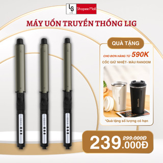  Máy uốn tóc xoăn lọn to LIG kiểu dáng Hàn quốc có điều chỉnh nhiệt trục dây điện xoay 360 độ - Bảo hành 3 tháng. 