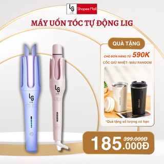 Máy uốn tóc xoăn tự động LIG size 28,32 xoay 360 độ 3 mức nhiệt phủ gốm Ceramic chống hư tổn tóc bảo hành 6 tháng.