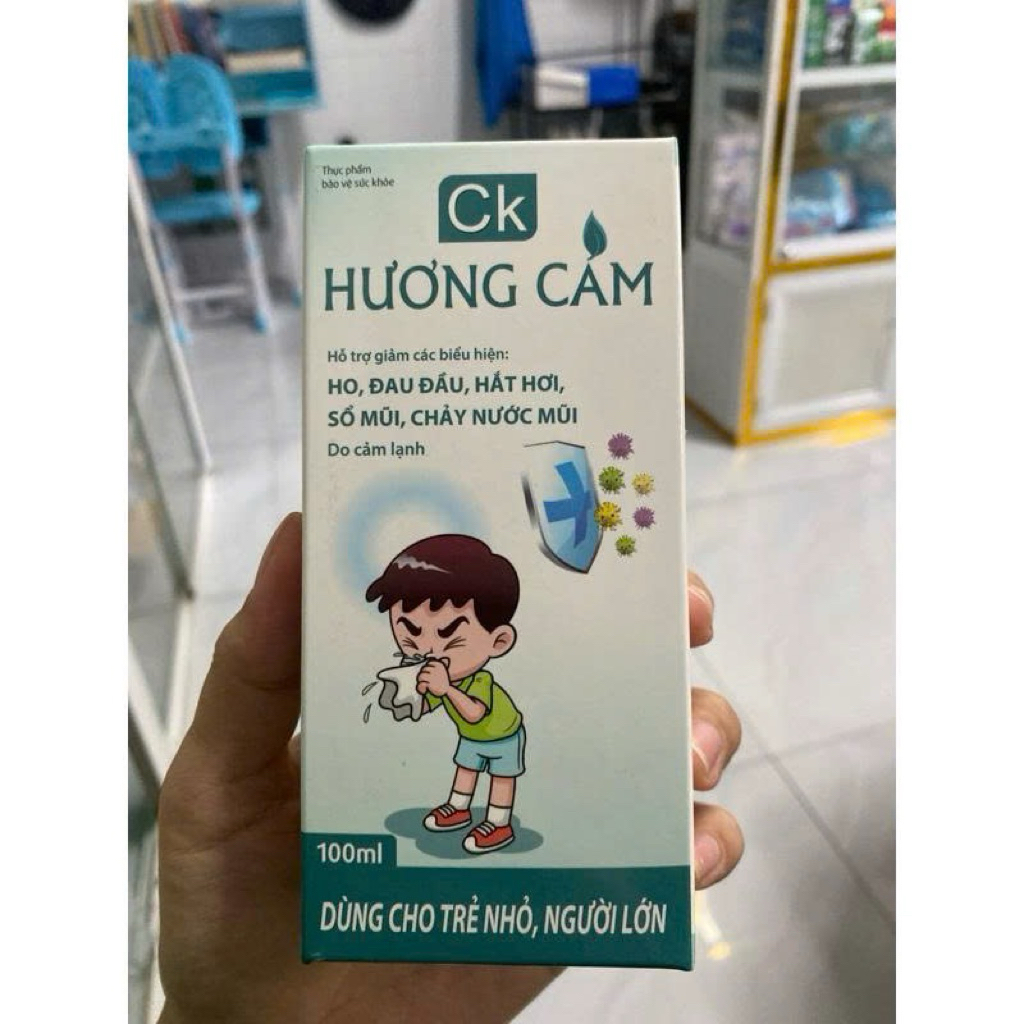 Siro CK Hương Cam 100ml hỗ trợ giảm Triệu chứng cảm lạnh như Ho nhiều,Sổ mũi, hắt hơi,Nhiễm lạnh