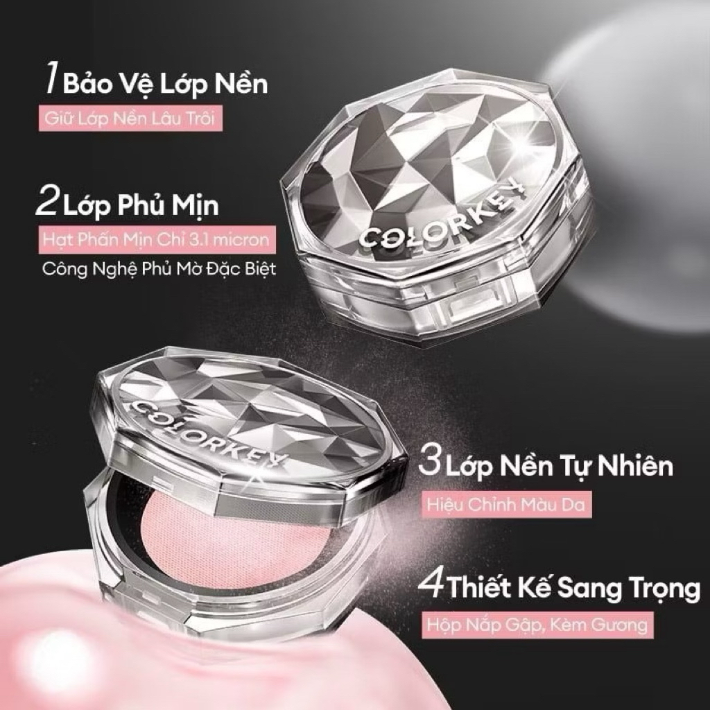 Phấn Phủ COLORKEY Siêu Mịn Đủ Tone