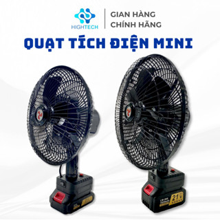  Quạt Tích Điện Mini Để Bàn - Pin 10 Cell Dùng Liên Tục 8H Công Suất Mạnh - Hightech House 