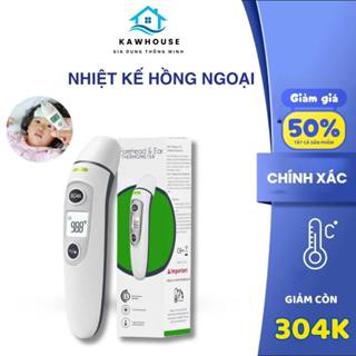 Nhiệt kế điện tử hồng ngoại, đo trán đo tai, máy đo thân nhiệt không tiếp xúc, độ chính xác cao, BH 12 tháng