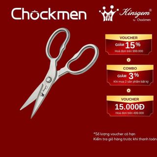  Kéo Cắt Đa Năng KINSGEM By CHOCKMEN Inox Cao Cấp Sắc Bén Kéo Cắt Thức Ăn Cắt Thịt Cắt Xương Gà 