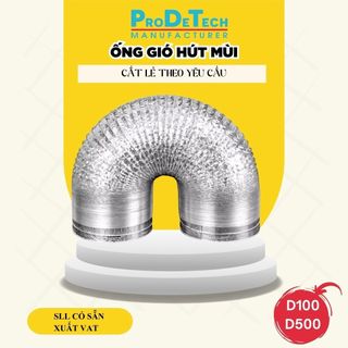  Ống bạc hút mùi thông gió ống gió mềm ko bảo ôn kéo dãn 8m tận xưởng 