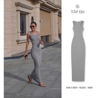  Đầm Body ôm khoét vai ba lỗ dài KIM - TÂY GU - DT788 
