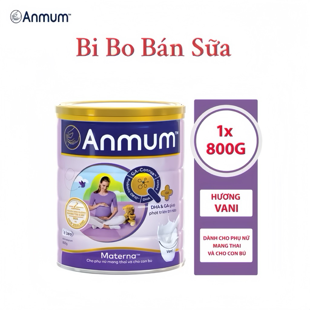 [HSD: T11-2026] Sữa Bột Dành Cho Mẹ Bầu Anmum Materna Hương Vanilla Lon - 800g