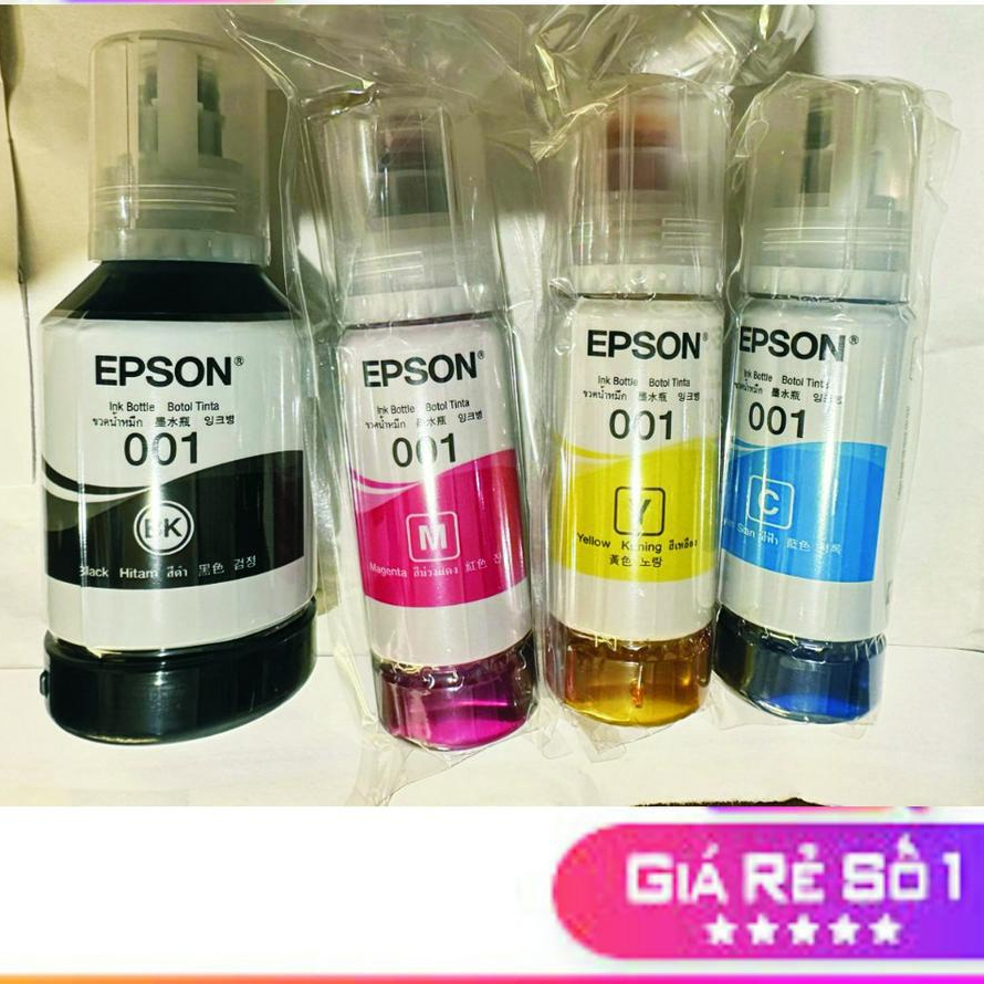 Bộ mực 001 cho máy Epson L4150/ L4160/ L4260/ L4266/ L6160/ L6170/ L6190/ L6260/ L6270/ L6290.v.v.