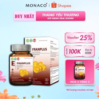 Viên Uống Vitamin E Đỏ 4000mcg Làm Đẹp Trắng Da Chống Lão Hoá Hộp 30 Viên Vitamin E Franplus
