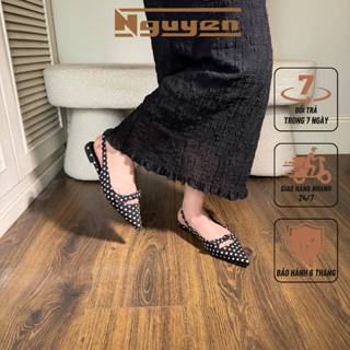  Giày sục bệt nơ khoét dáng bánh ú dễ thương xinh xắn Nguyễn Gia N239 