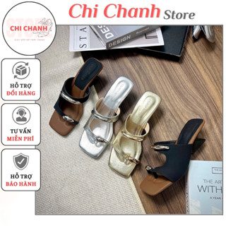 Guốc Nữ Xỏ Ngón 5p Sang Trọng Dép Cao Gót Thời Trang Cao Cấp 5cm Chuẩn Form Tôn Dáng Chi chanh G101