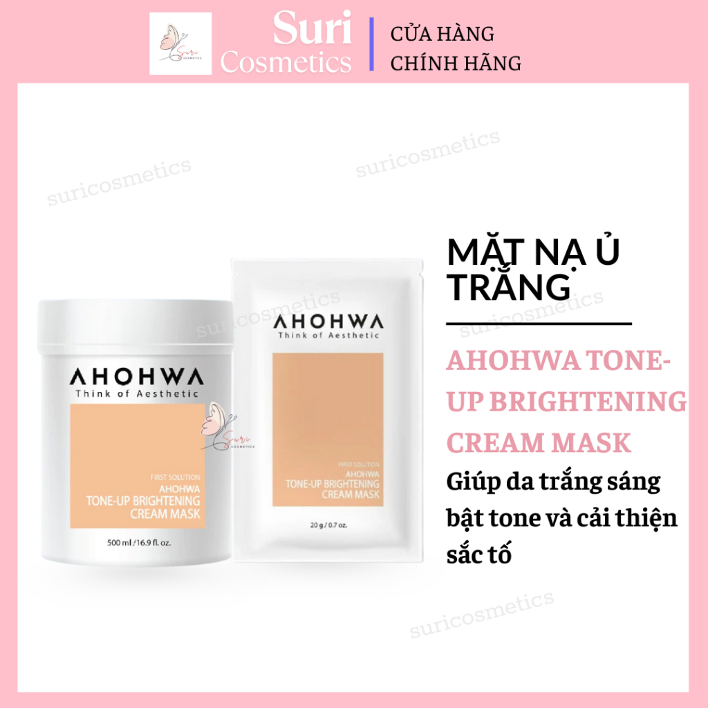 Mặt nạ ủ trắng Ahohwa Brightening Toner Up Cream Mask 500g
