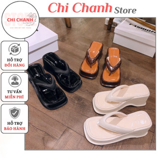  Dép Nữ Đế Xuồng Quai Kẹp Xỏ Ngón 6cm Phong Cách Hàn Quốc Dép Cao 6 Phân Chất Nhẹ Mang Êm Dễ Đi MS37 