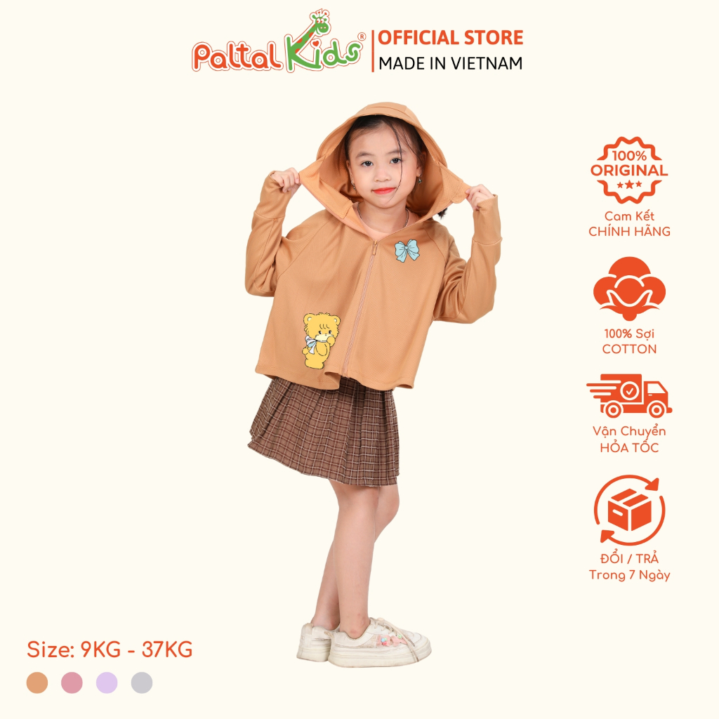 [PALTAL KIDS] Áo Khoác Croptop Chống Nắng Poly Bé Gái Cao Cấp - 311 4034