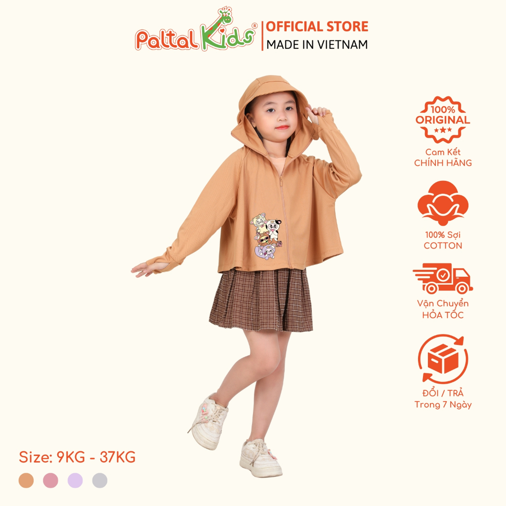 [PALTAL KIDS] Áo Khoác Croptop Chống Nắng Poly Bé Gái Cao Cấp - 311 4038