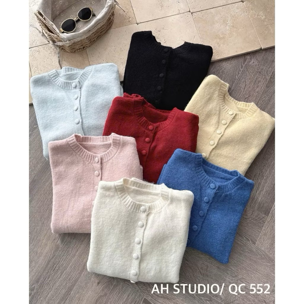 (Hàng QC L1)Áo cardigan len lông thỏ mịn dày dặn trơn KHUY BỌC dài tay nhiều màu phong cách Hàn Quốc-Dành Cho Nữ | BigBuy360 - bigbuy360.vn