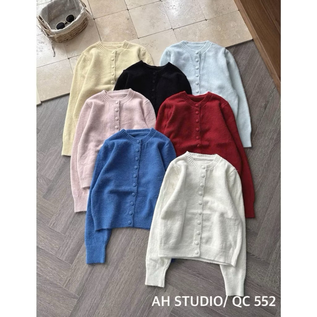 (Hàng QC L1)Áo cardigan len lông thỏ mịn dày dặn trơn KHUY BỌC dài tay nhiều màu phong cách Hàn Quốc-Dành Cho Nữ | BigBuy360 - bigbuy360.vn