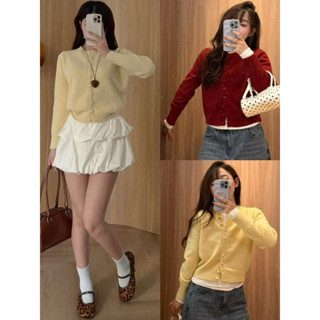 (Hàng QC L1) Áo cardigan len lông thỏ mịn dày dặn trơn KHUY BỌC dài tay nhiều màu phong cách Hàn Quốc-Dành Cho Nữ